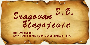 Dragovan Blagojević vizit kartica